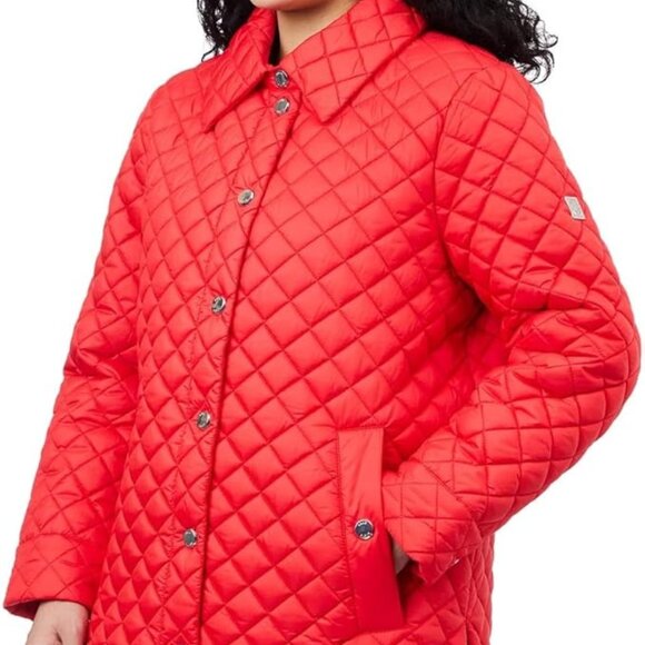 NWT Anne Klein Women’s Red Quilted Snap-Front Jacket – Size S - Picture 16 of 16